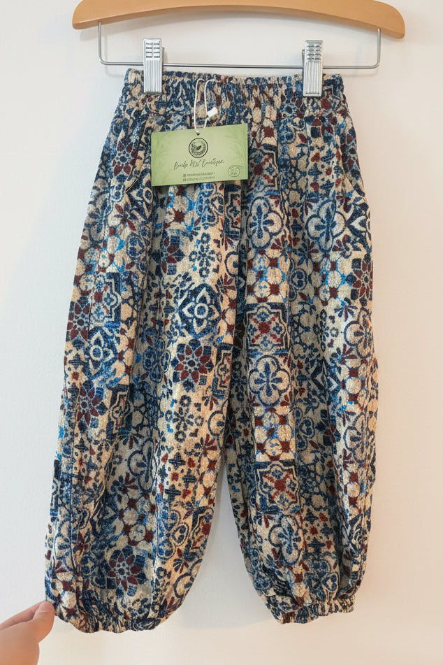 Blue & Red Bubble Pants
