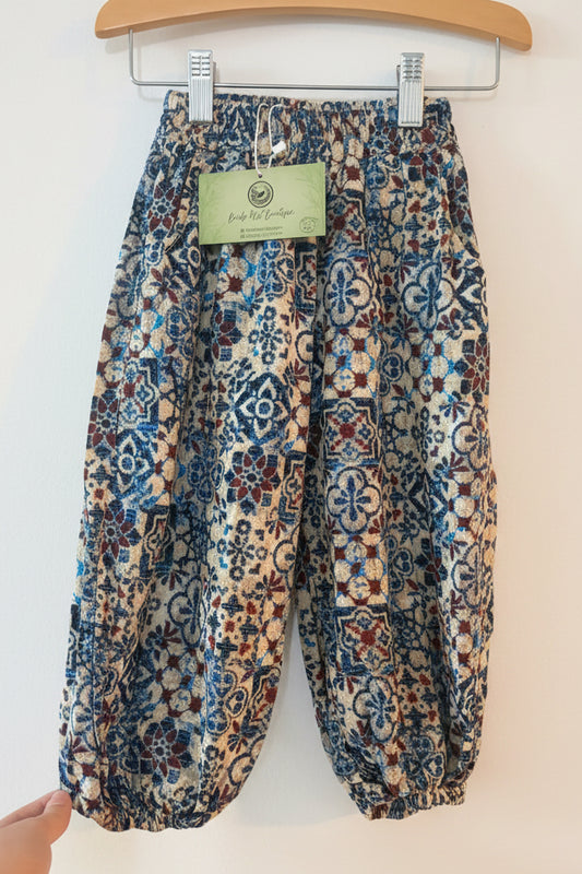 Blue & Red Bubble Pants