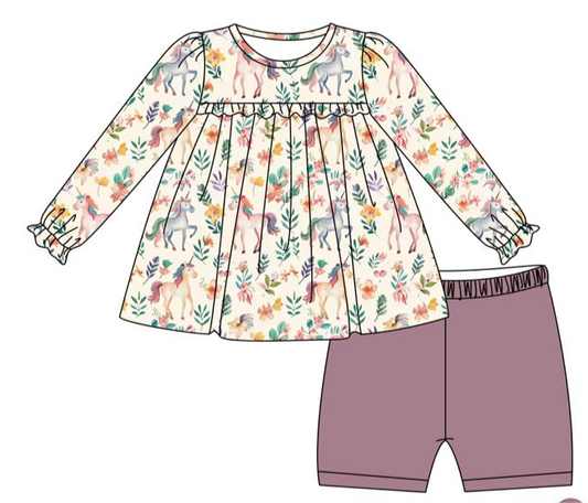 PRESALE Unicorn & Biker shorts Set